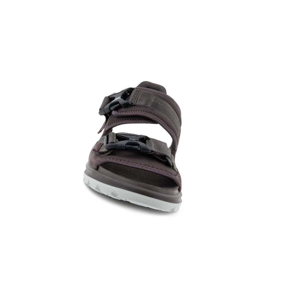 Men's Ecco Exowrap 2 Strap Buckle Sandals Grey | USA 587BEX